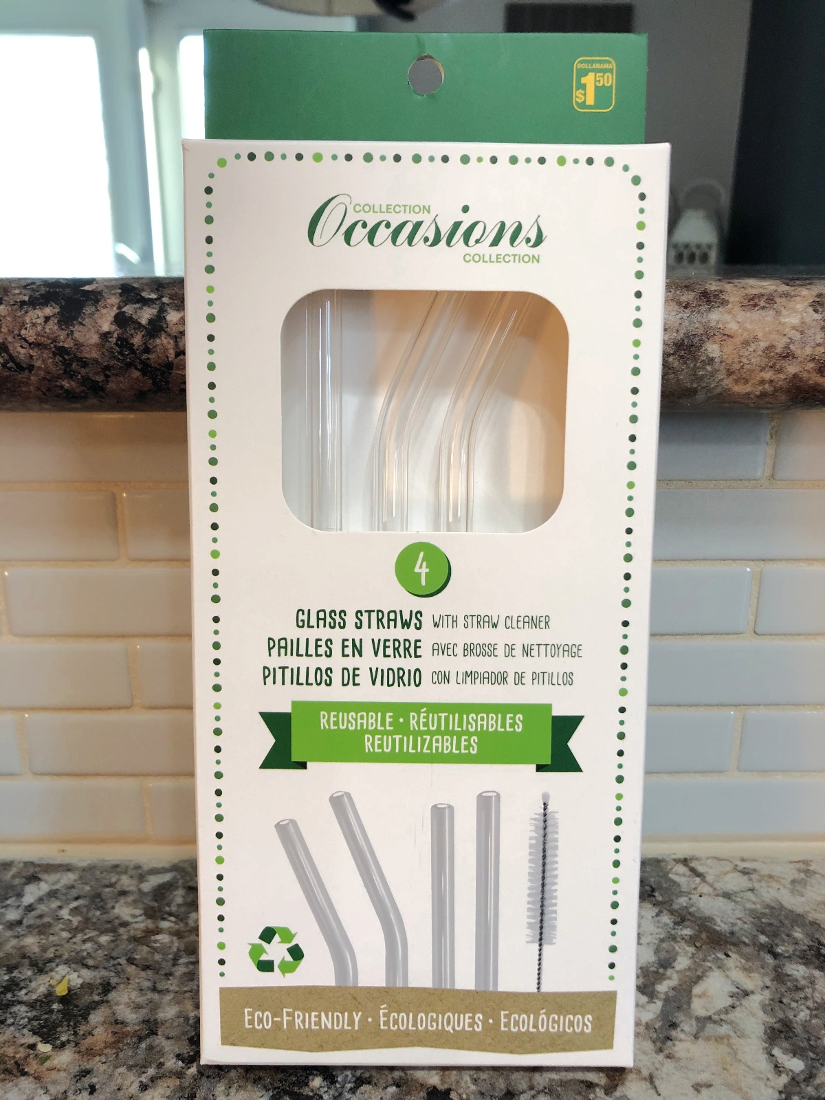 Glass reusable straws