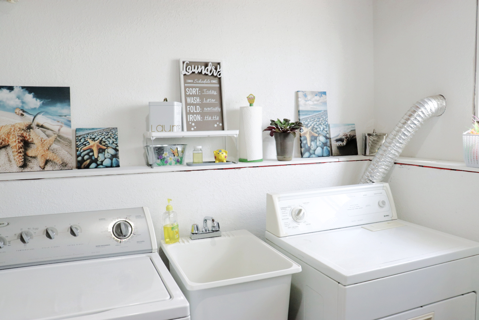 mini laundry room makeover after