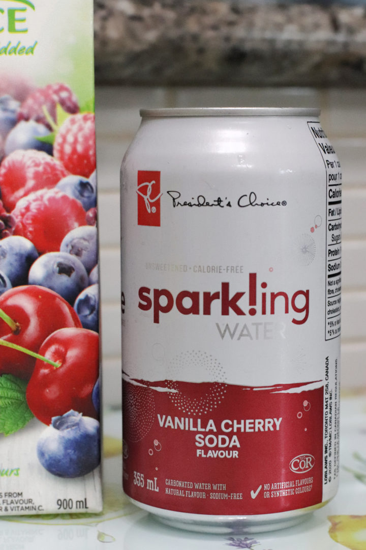 President's Choice Vanilla Cherry Sparkling Water