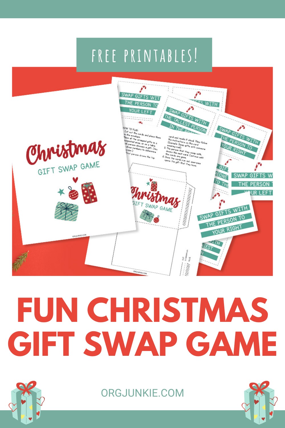 Christmas Gift Swap Game ~ Free Printables & Instructions at I'm an Organizing Junkie blog